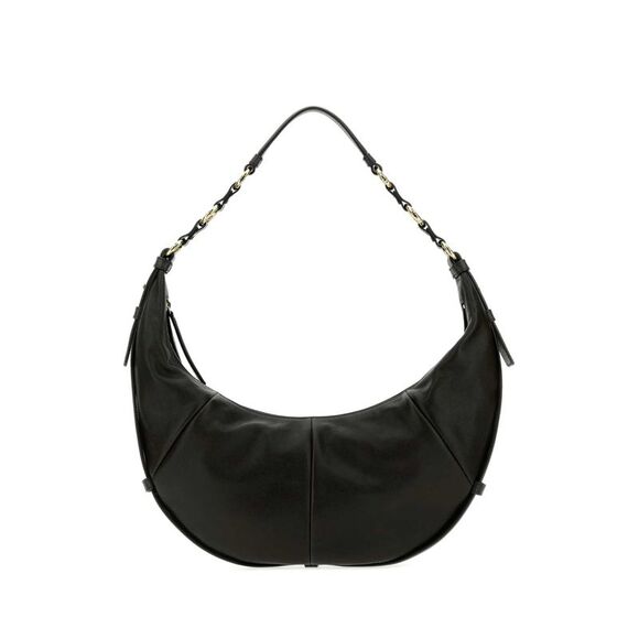 SAINT LAURENT Handbags - Saint Laurent Women Black Leather Saharienne Shopping Bag